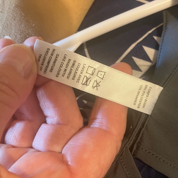 $88 Kyodan gray jumpsuit w/wide ankle length legs, tie waist, 4 way stretch.  XS - Picture 5 of 15